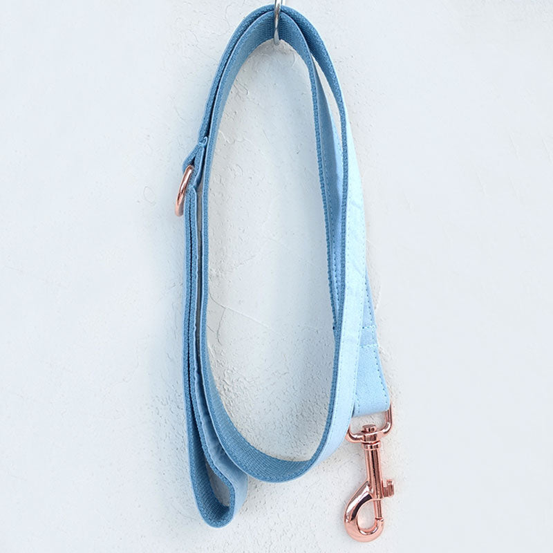 blue velvet dog leash