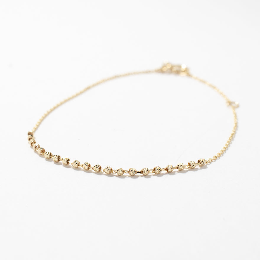 Mini Bead Bracelet in 10K Yellow Gold