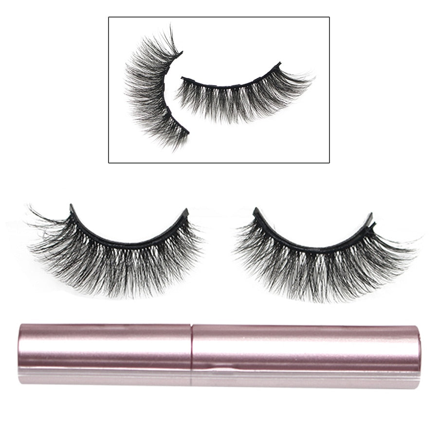 Magnetic Eyelash and Eyeliner Set for Women and Girls - 1 set of Lashes Plus Liner for Casual Wear