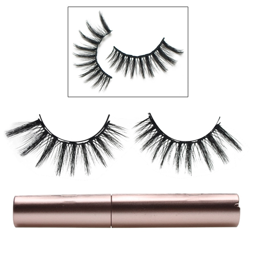 Magnetic Eyelash and Eyeliner Set for Women and Girls - 1 set of Lashes Plus Liner for Casual Wear