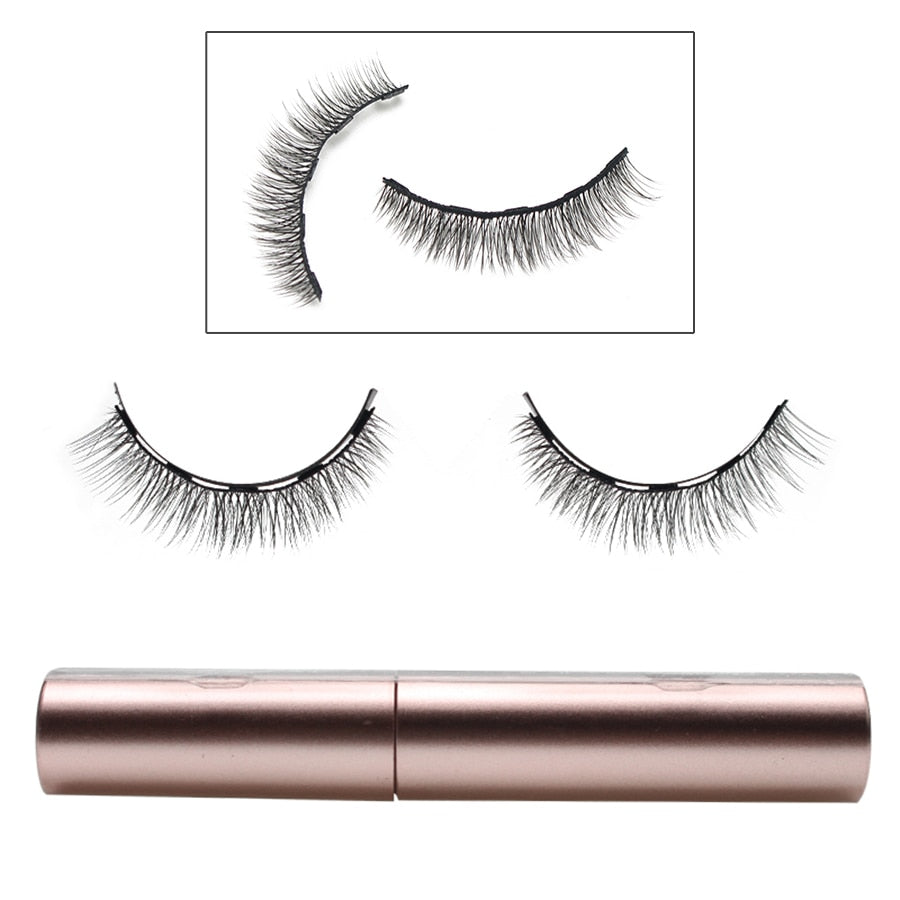 Magnetic Eyelash and Eyeliner Set for Women and Girls - 1 set of Lashes Plus Liner for Casual Wear