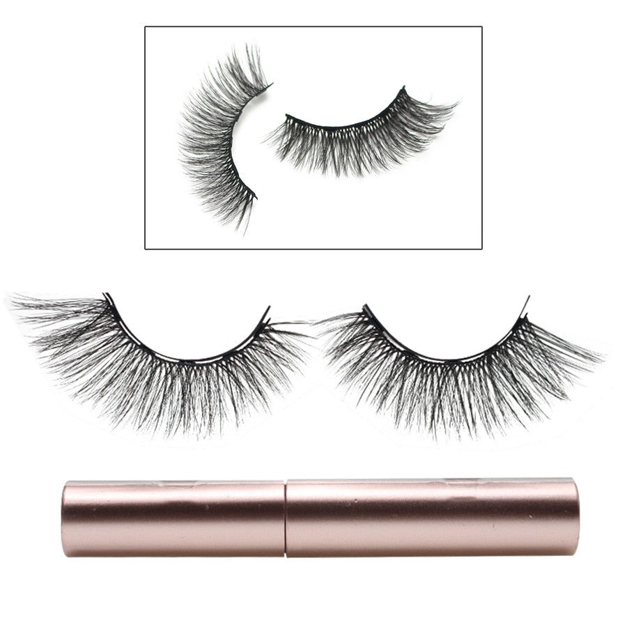 Magnetic Eyelash and Eyeliner Set for Women and Girls - 1 set of Lashes Plus Liner for Casual Wear