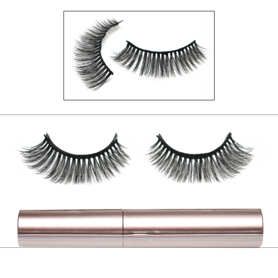 Magnetic Eyelash and Eyeliner Set for Women and Girls - 1 set of Lashes Plus Liner for Casual Wear