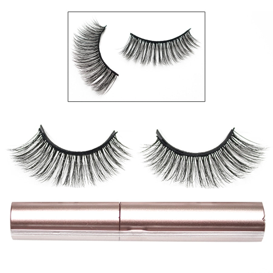 Magnetic Eyelash and Eyeliner Set for Women and Girls - 1 set of Lashes Plus Liner for Casual Wear