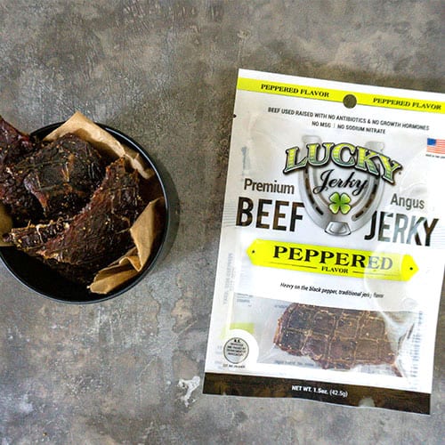 Black Pepper Beef Jerky | 1.5 oz. Bag | Savory, Robust Pepper Flavor | All Natural | Tender Jerky | Hand Selected Cattle | Expertly Cut, Trimmed, & Seasoned | Nebraska Jerky | Lean, All Natural Angus Beef | 6 Pack | Shipping Included