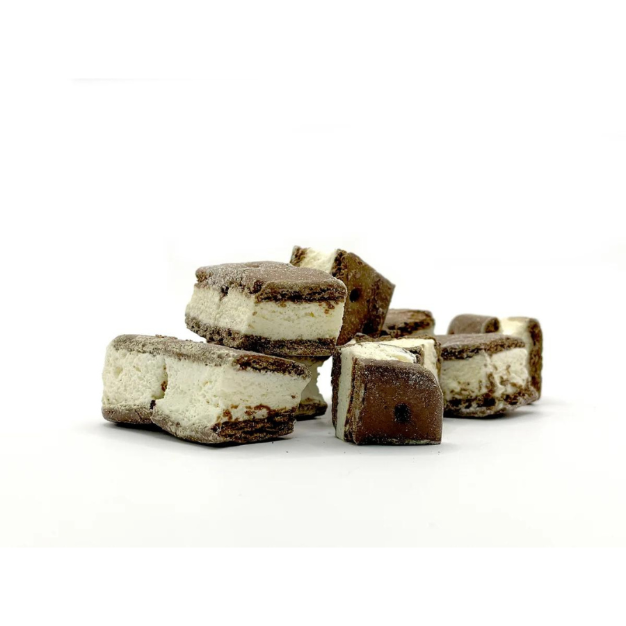 Freeze Dried Ice Cream Sandwich Bites | Sweet Treat | 3 oz. Resealable | Astronaut Food | Melt & Mess-Free | Space Dessert | Crafted With Creamy Vanilla Ice Cream | Sweet, Crunchy Treat | Perfect For Car Rides, Parties, Or Ice Cream Topping