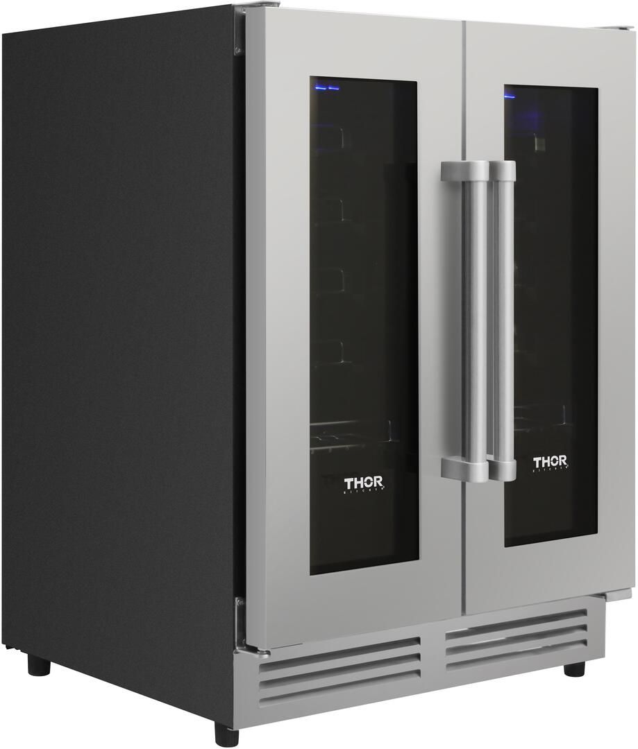 Thor 24-Inch 42-Bottle Stainless Steel Dual Zone Built-in Wine Cooler