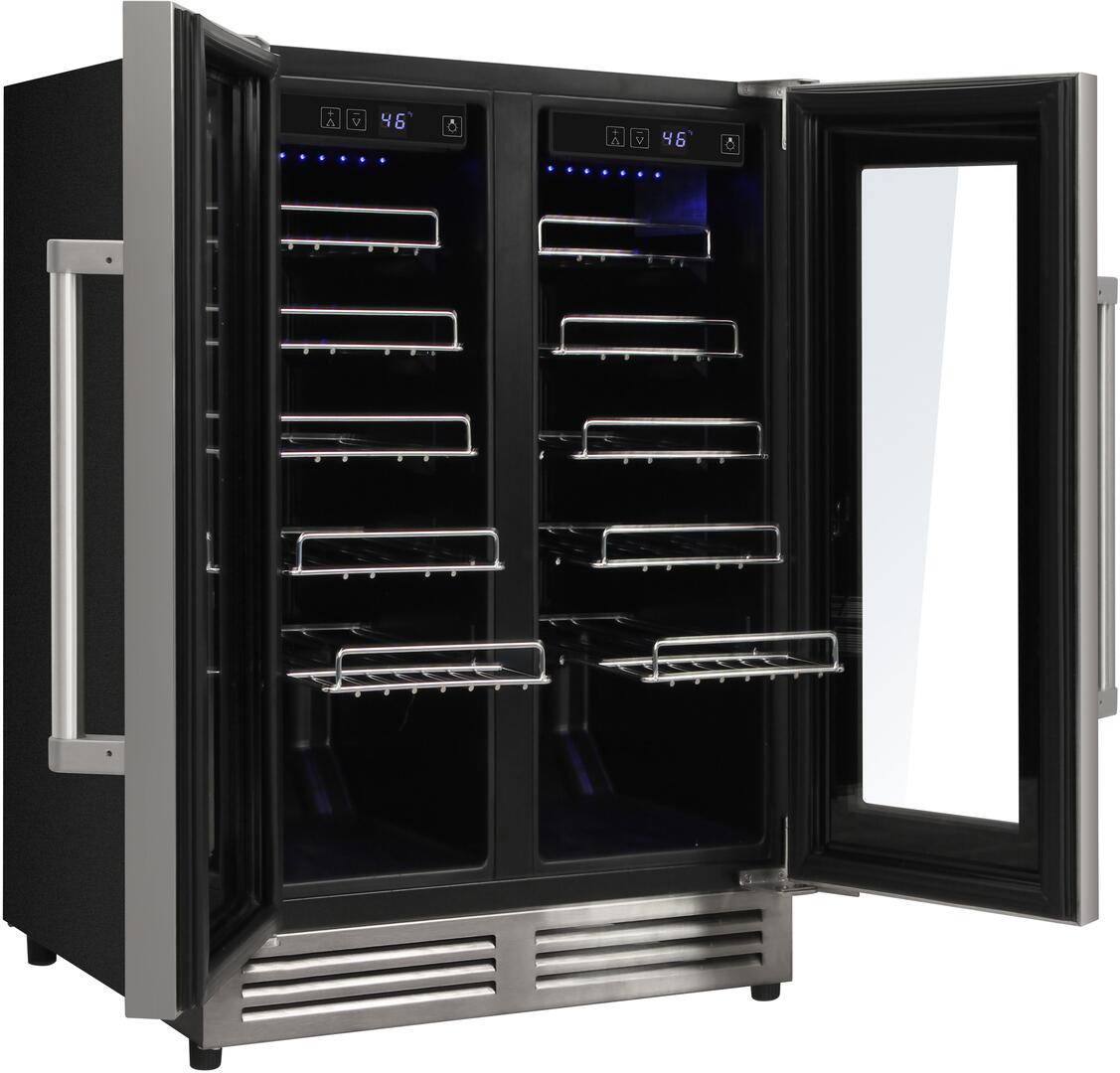 Thor 24-Inch 42-Bottle Stainless Steel Dual Zone Built-in Wine Cooler