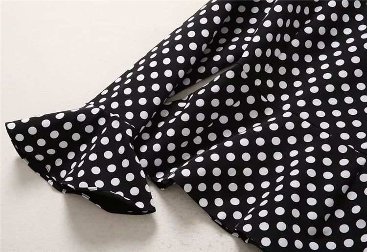 High-end Vintage Polka Dot Celebrity Suit Set