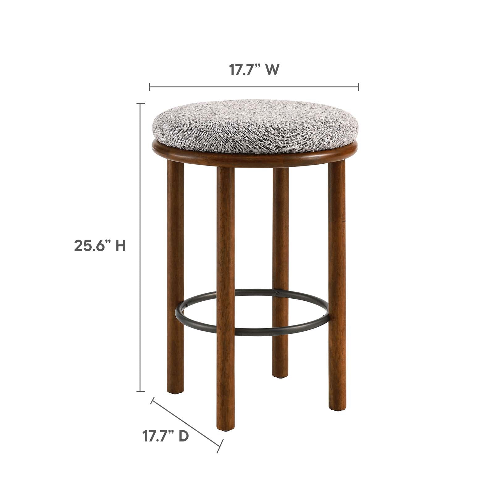 Fable Boucle Fabric Counter Stools - Set of 2