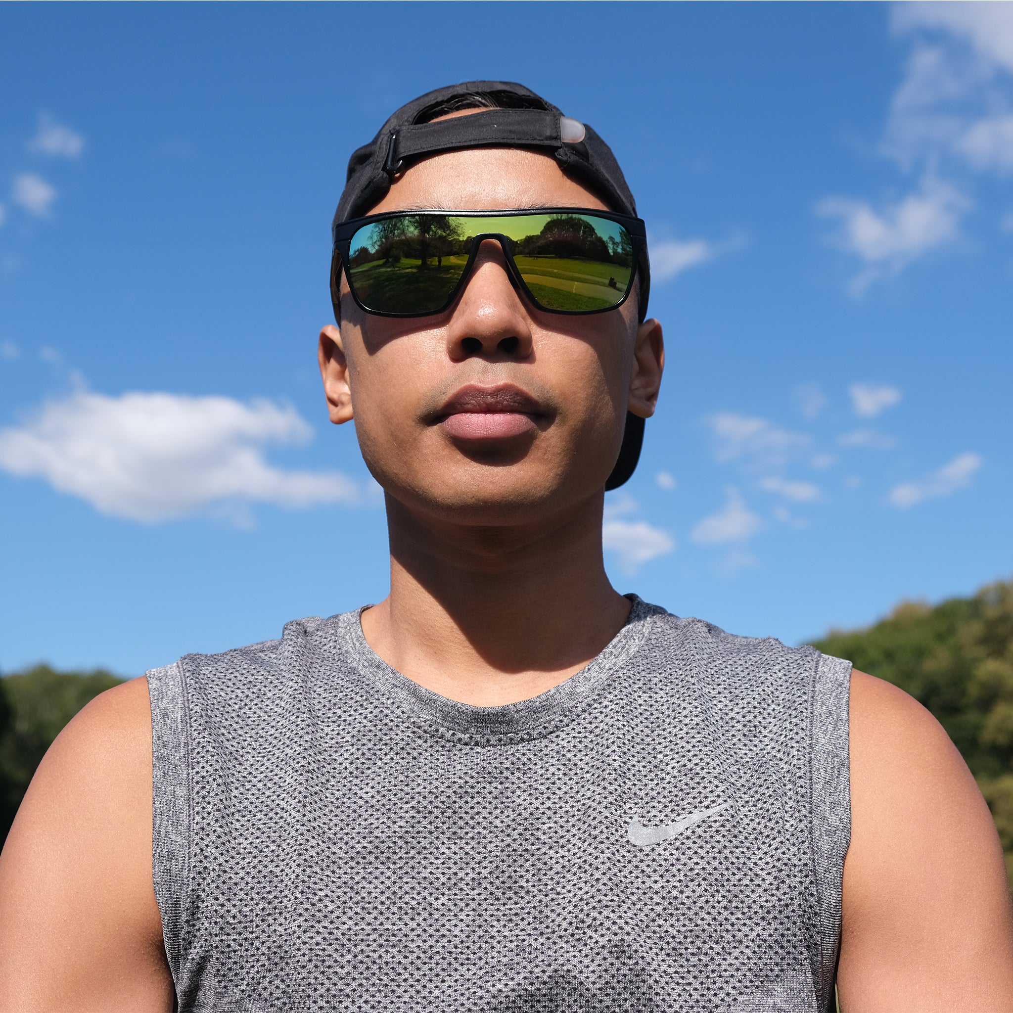 The Shield Running Sunglasses - Yellow Reflective