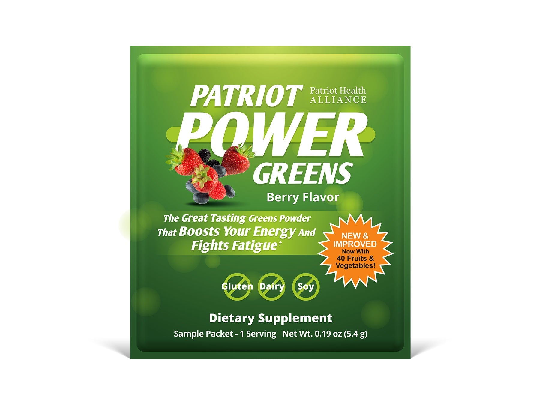 Patriot Power Greens - 30 Travel Packets