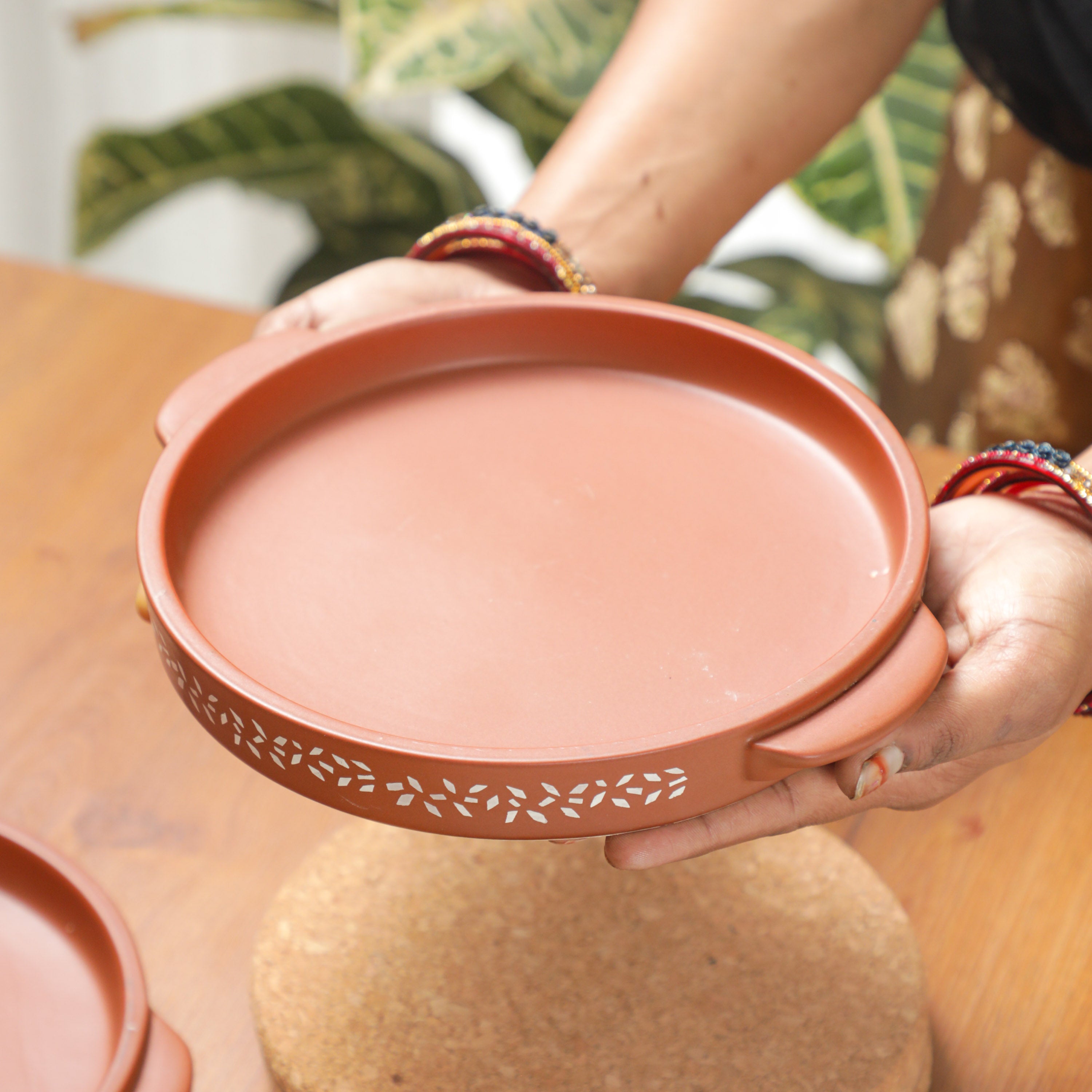 Floral Ceramic Platter /Thali