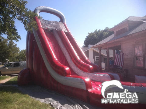 22FT Marble Red Water Slide