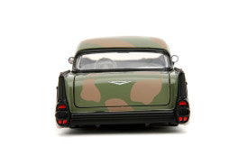 Big Time Muscle 1:24 1957 Chevrolet Bel Air Die-Cast Car, Toys for Kids and Adults(Army Green)