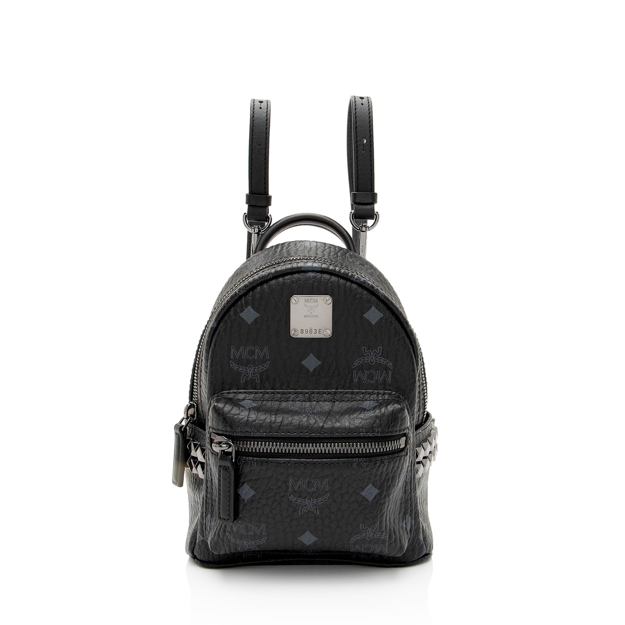 MCM Visetos Studded Stark Baby Backpack (SHF-faS4Tb)