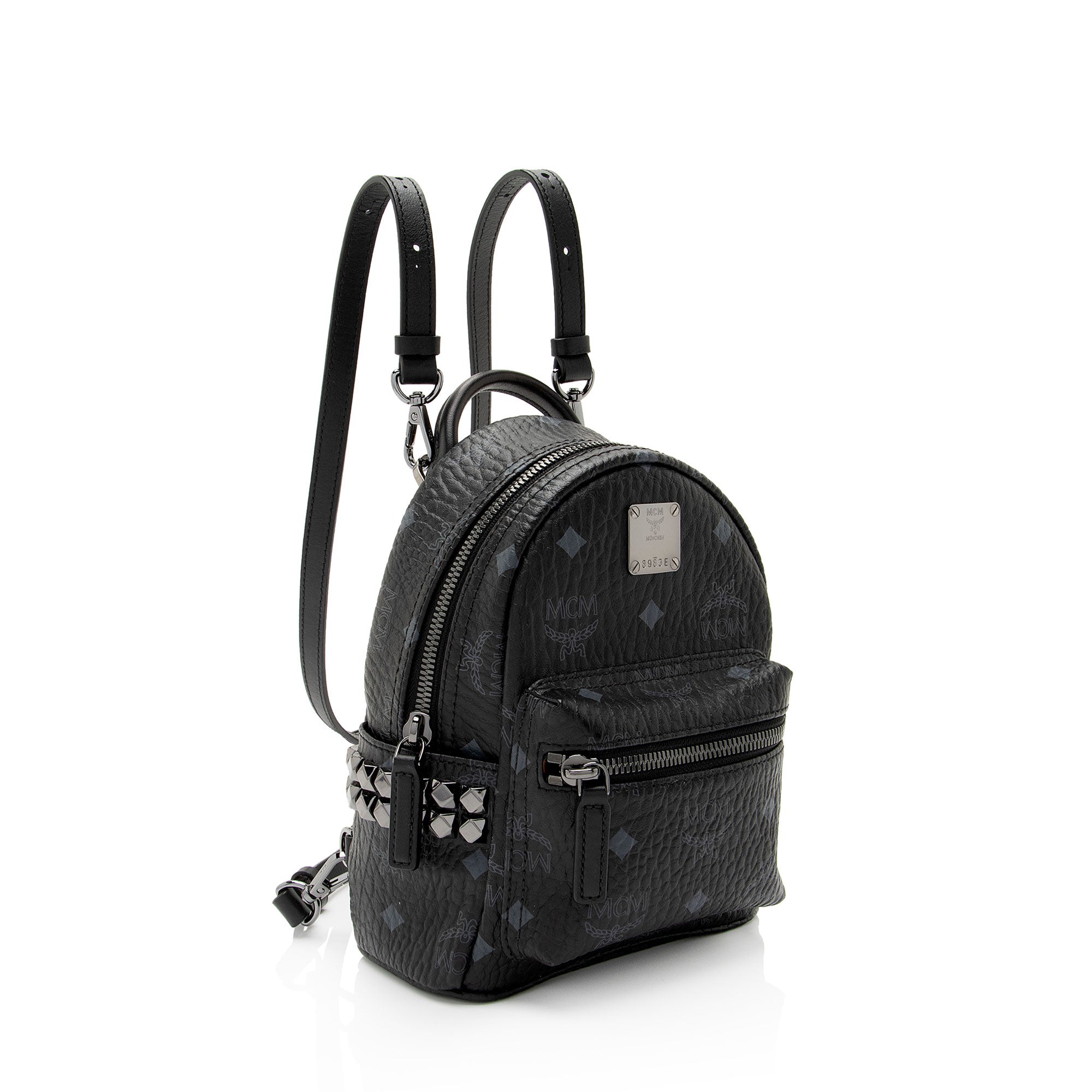 MCM Visetos Studded Stark Baby Backpack (SHF-faS4Tb)