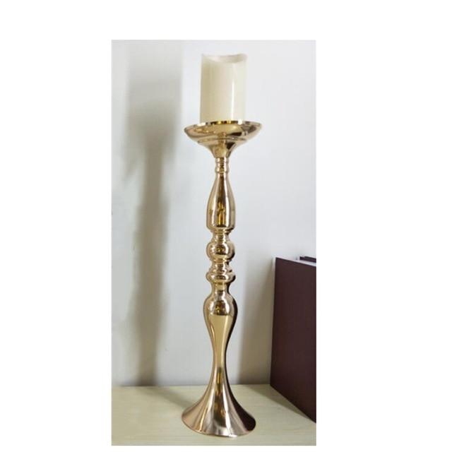 Golden Candle Holder Flower Vase Centerpiece
