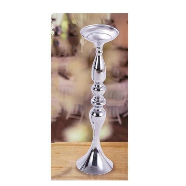 Golden Candle Holder Flower Vase Centerpiece