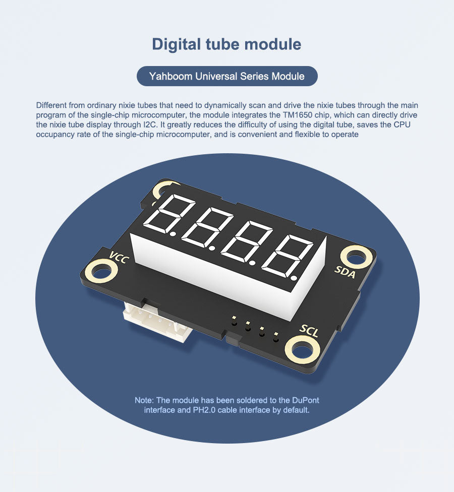 Digital Tube Module 0 36 Inch 4 Digit With TM1650 Chip Yahboom Digital Tube Module 0 36 Inch 4 Digit With TM1650 Chip Yahboom