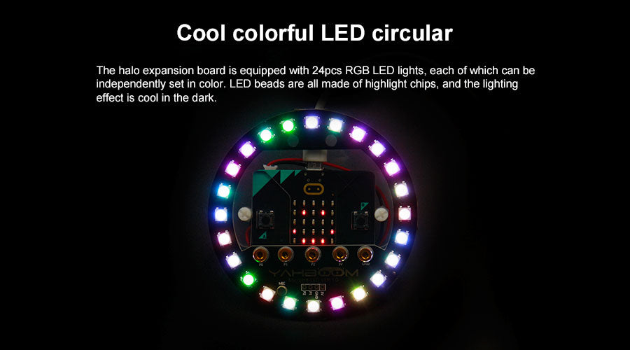 Yahboom Micro:bit RGB LED halo expansion board compatible with Micro:b