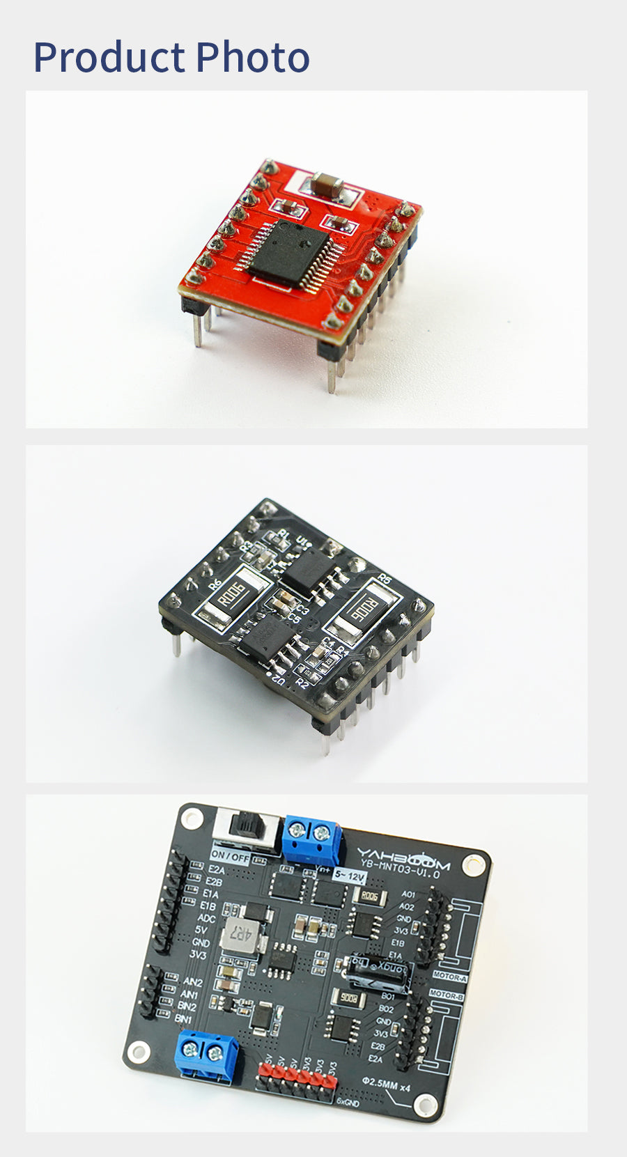 2-Channel Motor Drive Module AT8236 Chip Support 5-12V Power Supply