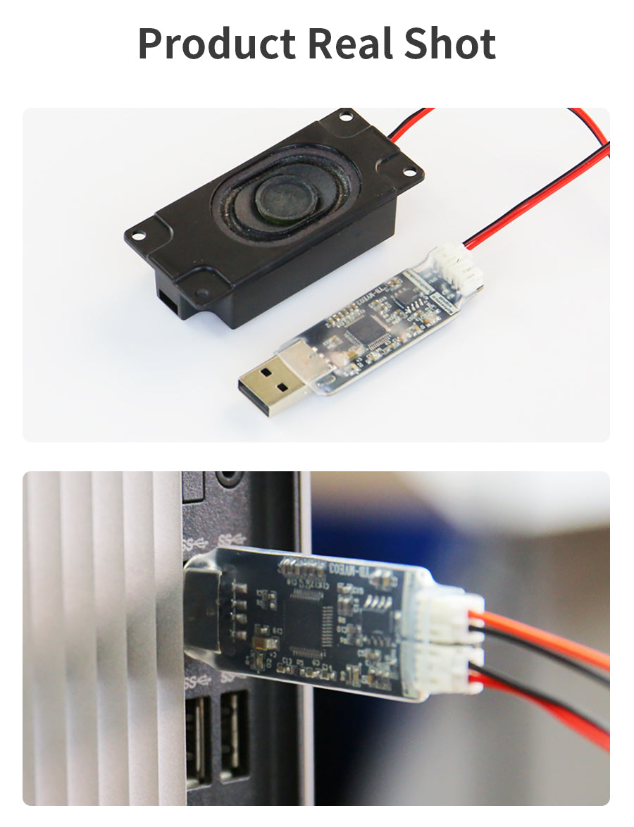 Módulo de audio USB a tarjeta de sonido USB convertidor de audio externo  adecuado para Raspberry Pi y Jetson Nano, micrófono y altavoz integrados