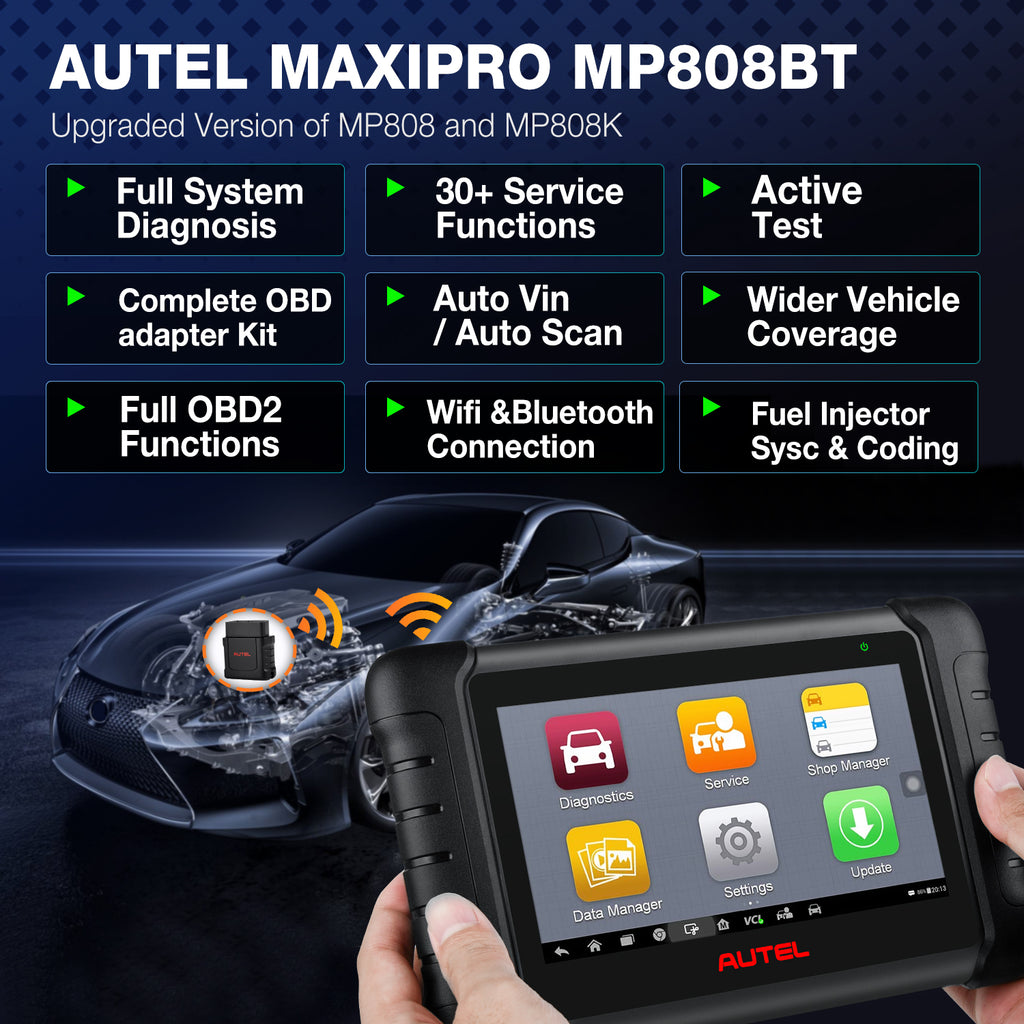 Autel MP808BT Scanner Function overview