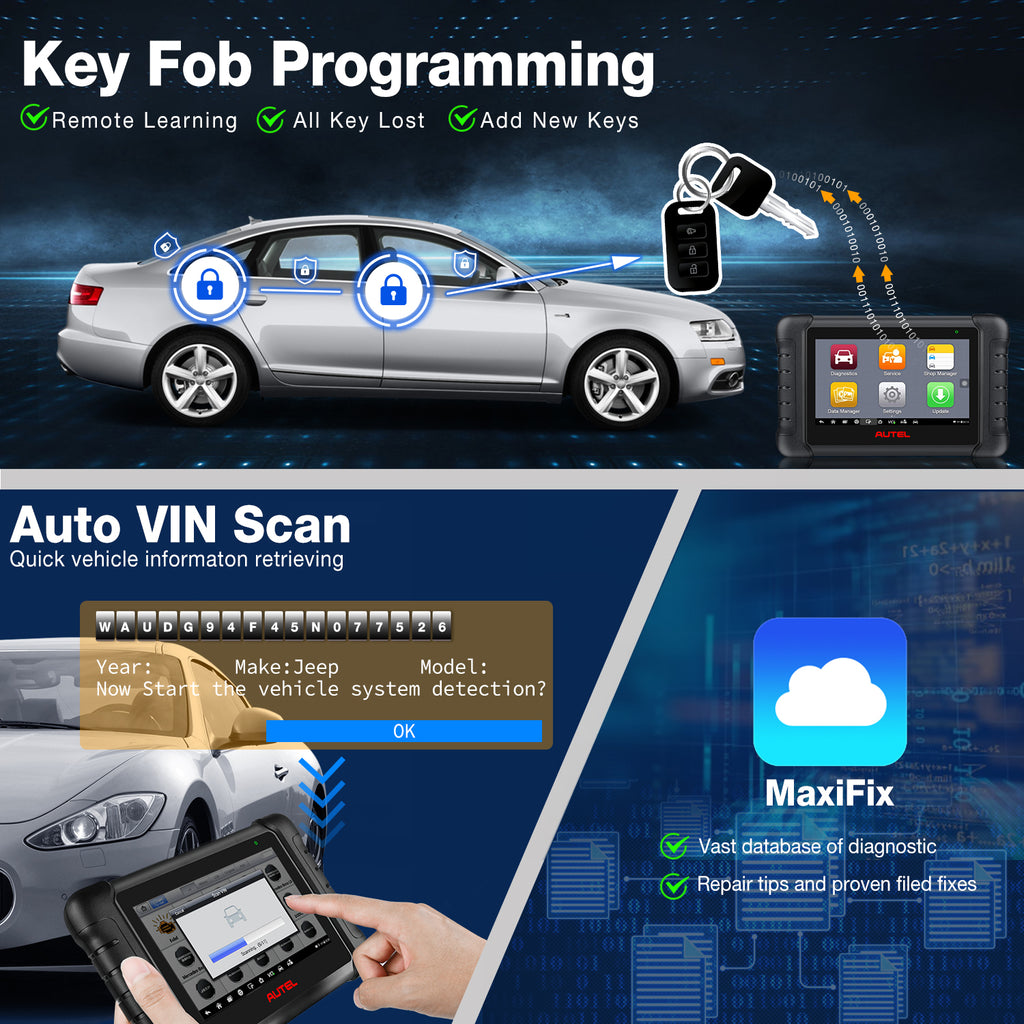 Autel MaxiPro mp900TS Key Programming and Auto SCAN service
