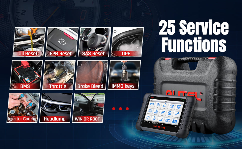 Autel Service Scanner Maxicheck MX808 Automotive Diagnostics Tool Provide 25+ Special Service