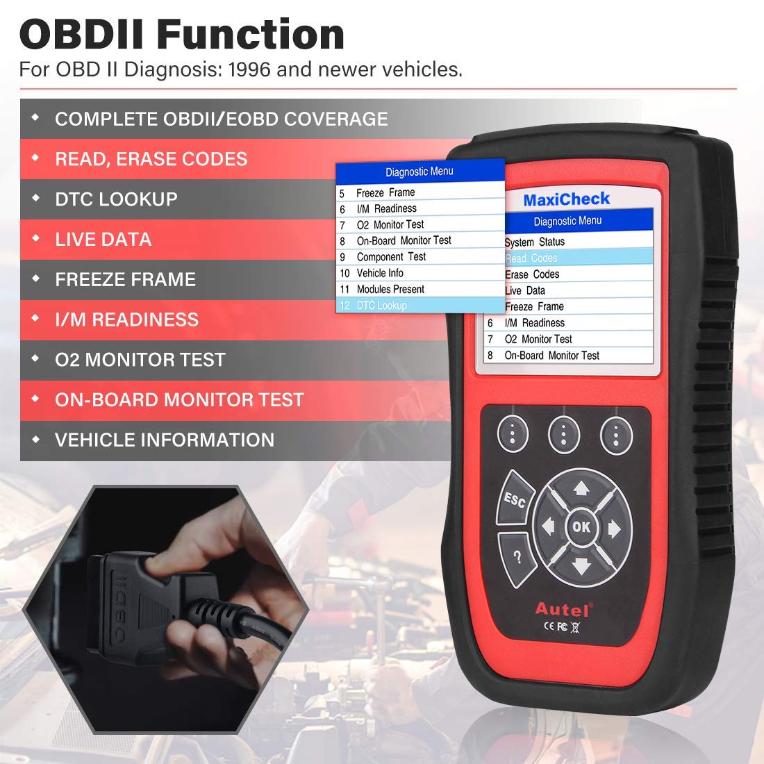 Autel Maxicheck Pro all 10 modes of OBDII diagnostic
