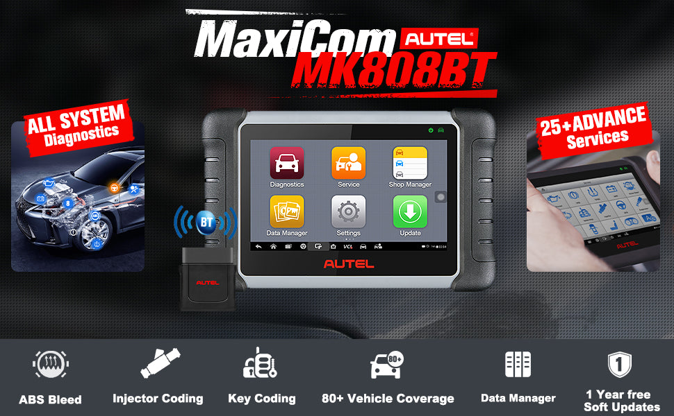 Autel MK808BT Diagnostic Tool Function Overview