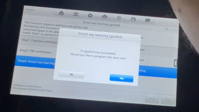 Autel IM508S Executive 2019 Hyundai Tuscon All Keys Lost