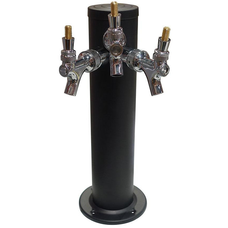 Matte Black 3 Tap Beer Tower - 3