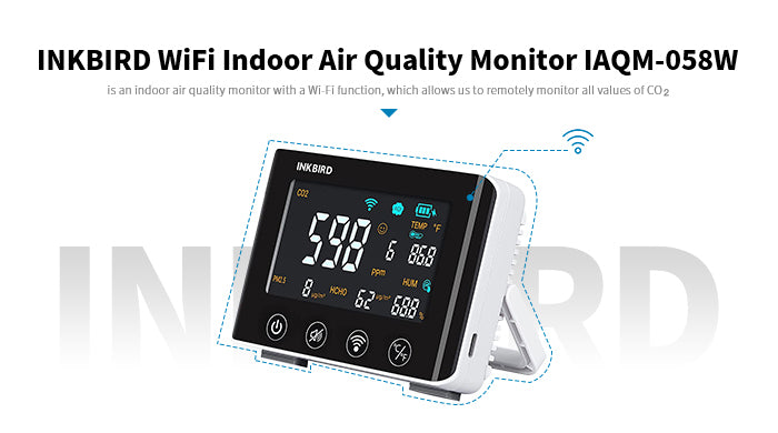 INKBIRD Wi-Fi 8-in-1 Air Quality Monitor IAQM-128W