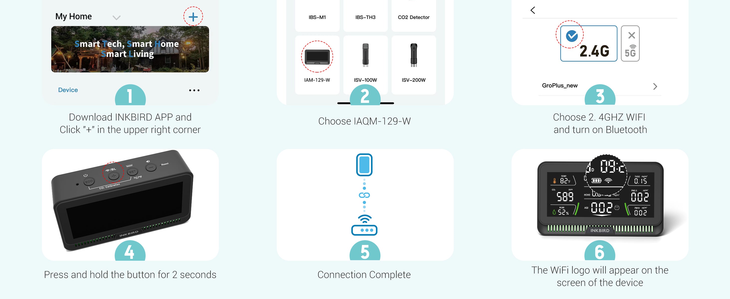 IAQM-129-W App-Kopplung