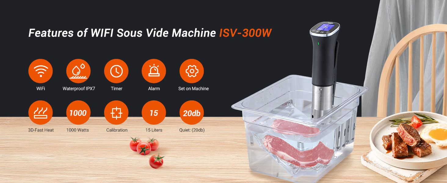 Funktionen des WiFi Sous Vide Garers ISV-300W