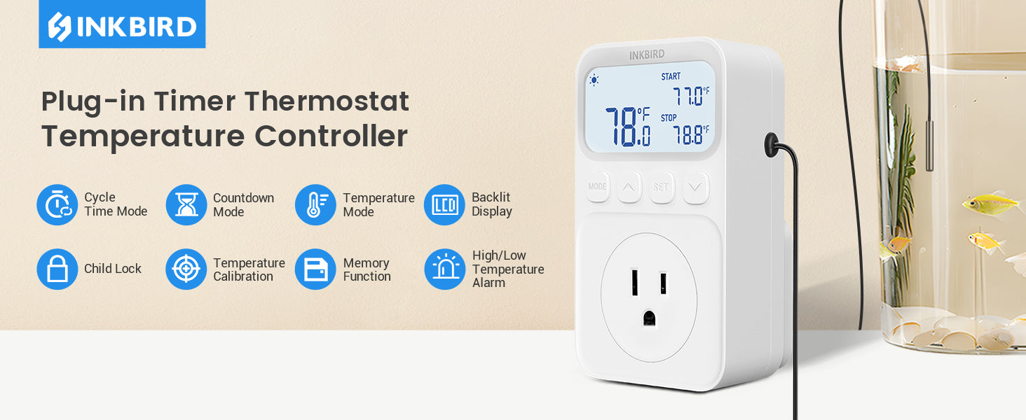 Inkbird Plug-in Timer Thermostat C216T