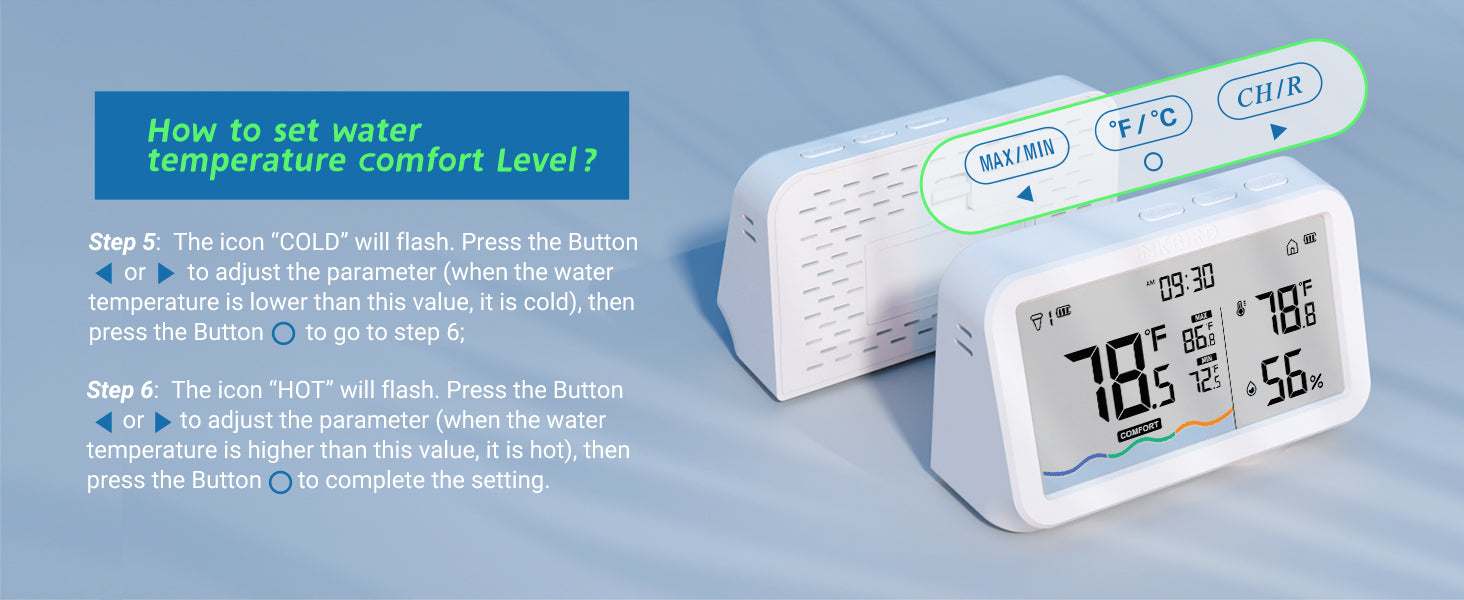 Set Water Temp Comfort Level