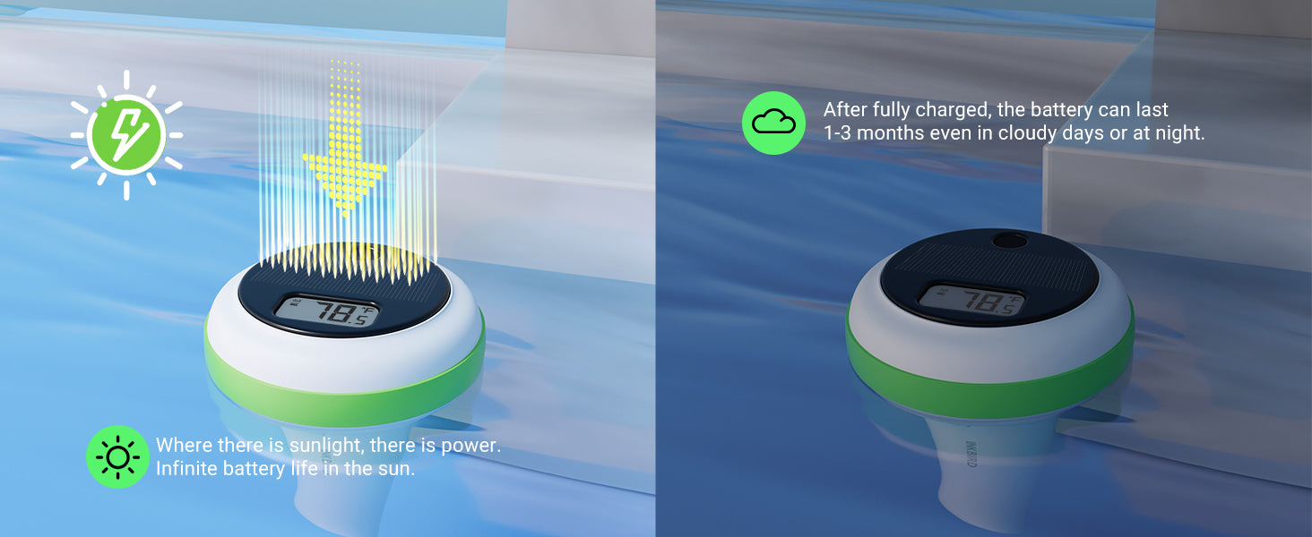 Solar-Powered Pool Thermometer IBS-P03R
