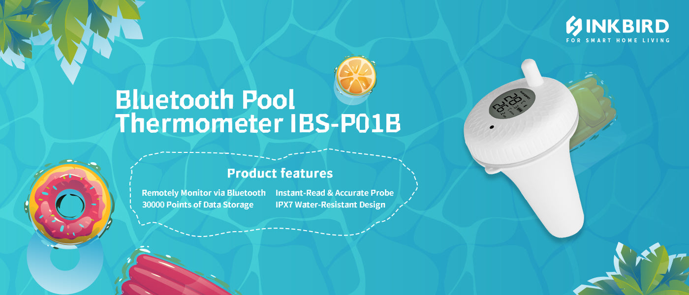 Inkbird Pool Thermometer with Bluetooth, for Hot Tub, Swimming Pool,  Aquarium