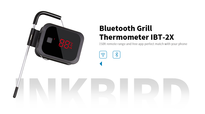 Inkbird Grill Bluetooth BBQ Thermometer Wireless IBT-2XS, 2 Probes Digital  Smoker Grill Thermometer for Cooking,150ft Bluetooth Meat Thermometer -  OpenMQTTGateway compatible