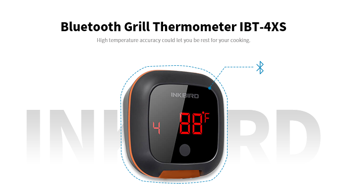 INKBIRD Wireless Bluetooth Grill BBQ Meat Thermometer with 4 Probes IBT-4XS