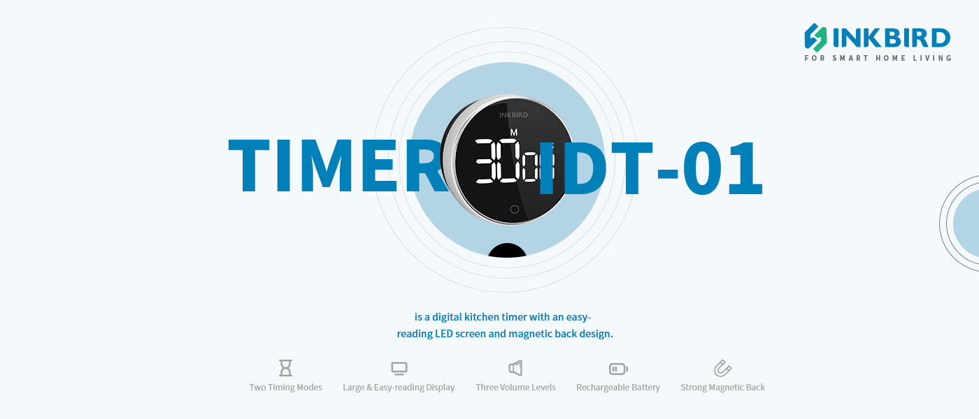 INKBIRD Digital Rechargeable Countdown Kitchen Timer Clock IDT-01