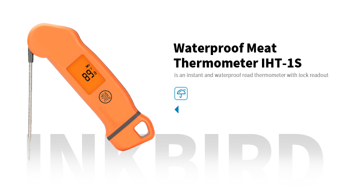 Inkbird Instant Read Meat Thermometer IHT-1P, Digital Waterproof  Rechargeable Food Thermometer with Calibration, Magnet, Backlig