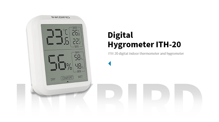 Inkbird ITH20 Digital Thermometer Hygrometer Temperature Humidity Indoor Monitor 