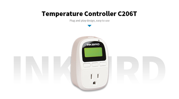 Inkbird C206T Temperature Controller with Outlet Heating Thermostat Reptile Warm 