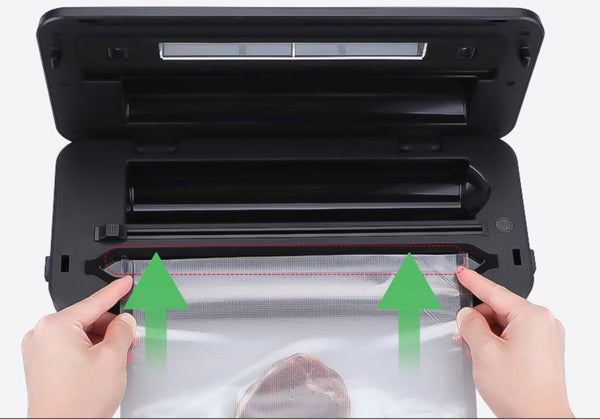 Put Bag in Vacuum Sealer