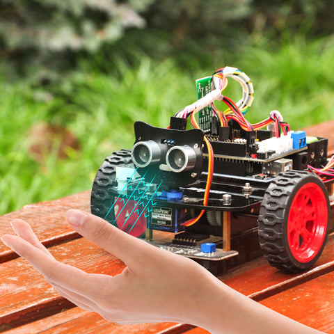 OSOYOO Kit de arranque de coche robot para Arduino | Aplicación de control  remoto STEM robótica motorizada educativa para programación de edificios
