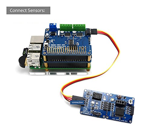 Stepper Motor HAT for Raspberry Pi 3B/3B+/2B/2B+/A+, Motor Controller Drives Two Stepper Motors, Use for Players DIY Robot, Intelligent car, Mechanical arm, Intelligent PTZ etc